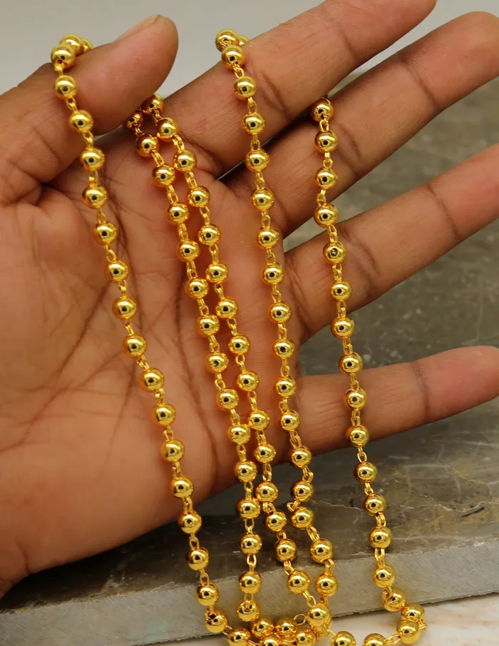 Necklaces TRIBAL ORNAMENTS Amazing sterling silver handmade gorgeous gold polished beaded necklace excellent customized gifting stylish chain unisex jewelry ch87 Necklaces TRIBAL ORNAMENTS Amazing sterling silver handmade gorgeous gold polished beaded necklace excellent customized gifting stylish chain unisex jewelry ch87