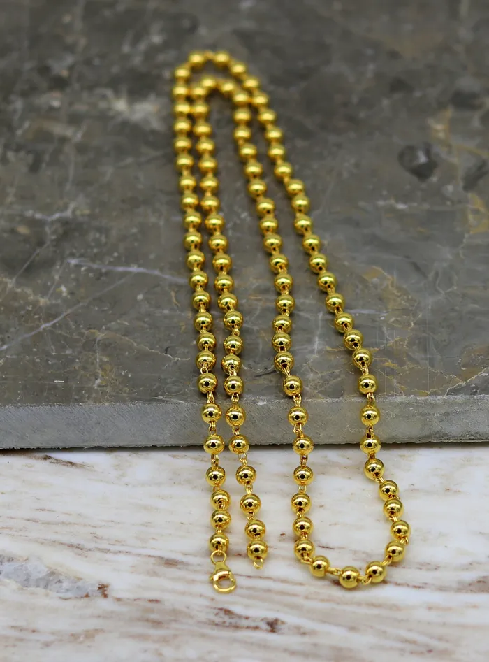 Necklaces TRIBAL ORNAMENTS Amazing sterling silver handmade gorgeous gold polished beaded necklace excellent customized gifting stylish chain unisex jewelry ch87 Necklaces TRIBAL ORNAMENTS Amazing sterling silver handmade gorgeous gold polished beaded necklace excellent customized gifting stylish chain unisex jewelry ch87