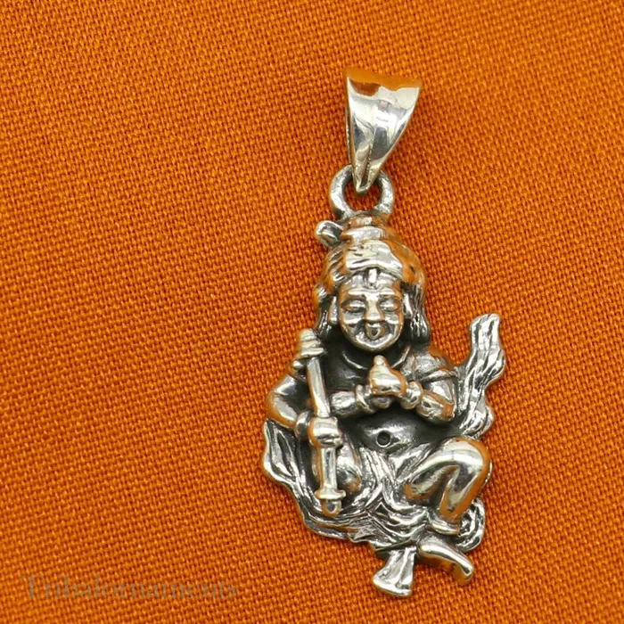 Necklaces TRIBAL ORNAMENTS Divine lord kartikya blessing pendant excellent vintage designer 925 sterling silver handmade jewelry from indiassp973