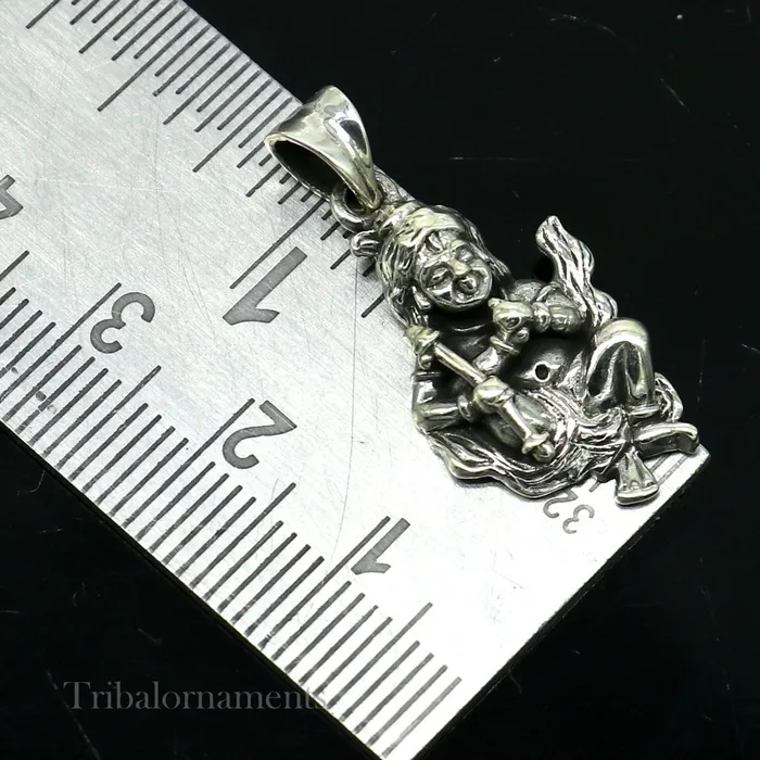 Necklaces TRIBAL ORNAMENTS Divine lord kartikya blessing pendant excellent vintage designer 925 sterling silver handmade jewelry from indiassp973