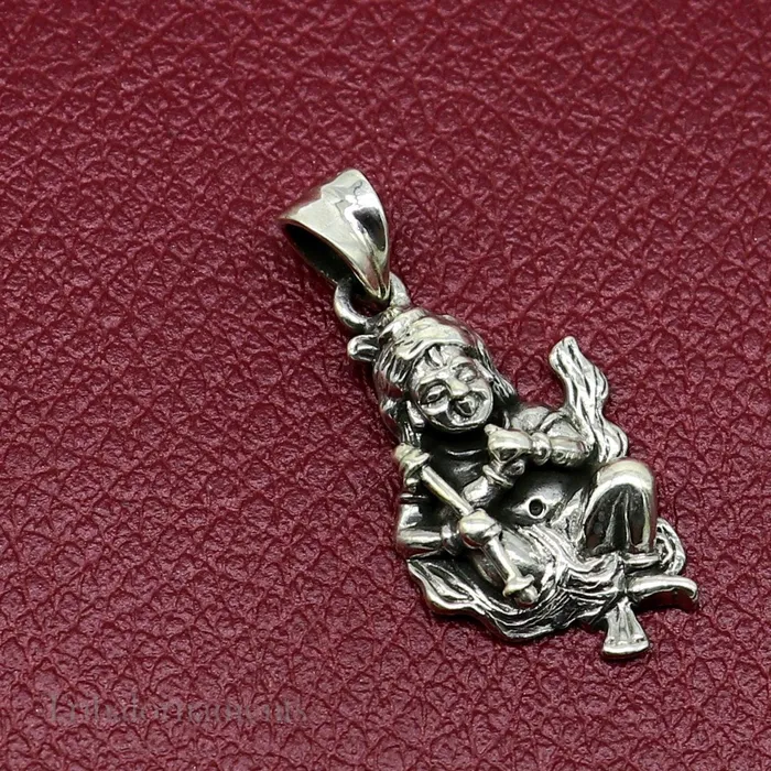 Necklaces TRIBAL ORNAMENTS Divine lord kartikya blessing pendant excellent vintage designer 925 sterling silver handmade jewelry from indiassp973