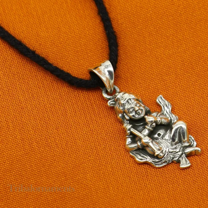 Necklaces TRIBAL ORNAMENTS Divine lord kartikya blessing pendant excellent vintage designer 925 sterling silver handmade jewelry from indiassp973