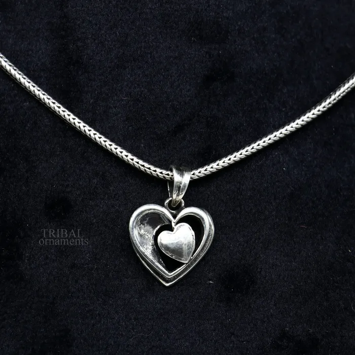 Necklaces TRIBAL ORNAMENTS Exclusive design solid 925 sterling silver heart pendant excellent unique design stylish unisex personalized gift pendant jewelry ssp1433 Necklaces TRIBAL ORNAMENTS Exclusive design solid 925 sterling silver heart pendant excellent unique design stylish unisex personalized gift pendant jewelry ssp1433