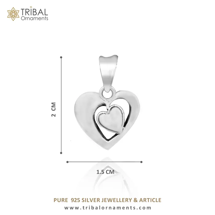 Necklaces TRIBAL ORNAMENTS Exclusive design solid 925 sterling silver heart pendant excellent unique design stylish unisex personalized gift pendant jewelry ssp1433