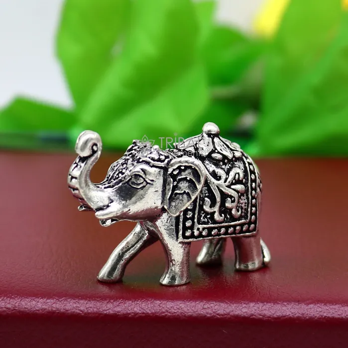Necklaces TRIBAL ORNAMENTS Fully solid 925 Sterling silver Kandrai work Nakshi design Elephant statue puja article figurine for wealth and prosperity art605 Necklaces TRIBAL ORNAMENTS Fully solid 925 Sterling silver Kandrai work Nakshi design Elephant statue puja article figurine for wealth and prosperity art605