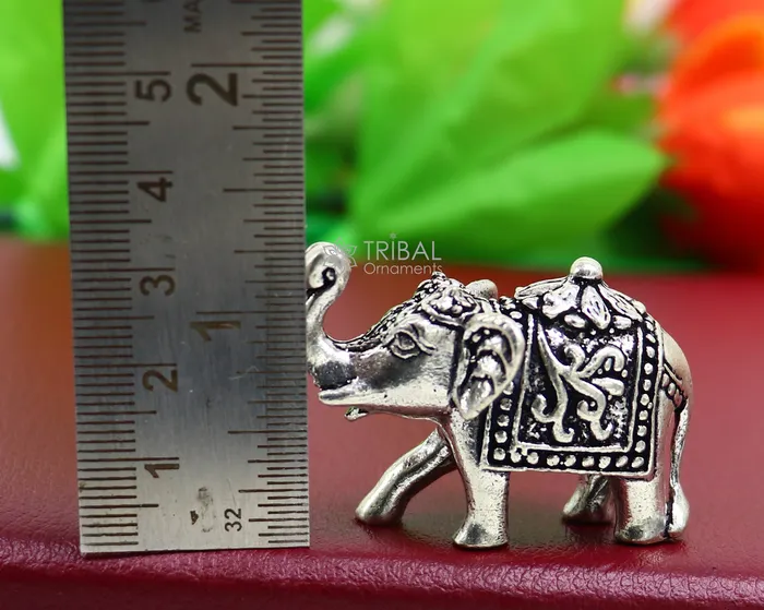 Necklaces TRIBAL ORNAMENTS Fully solid 925 Sterling silver Kandrai work Nakshi design Elephant statue puja article figurine for wealth and prosperity art605 Necklaces TRIBAL ORNAMENTS Fully solid 925 Sterling silver Kandrai work Nakshi design Elephant statue puja article figurine for wealth and prosperity art605