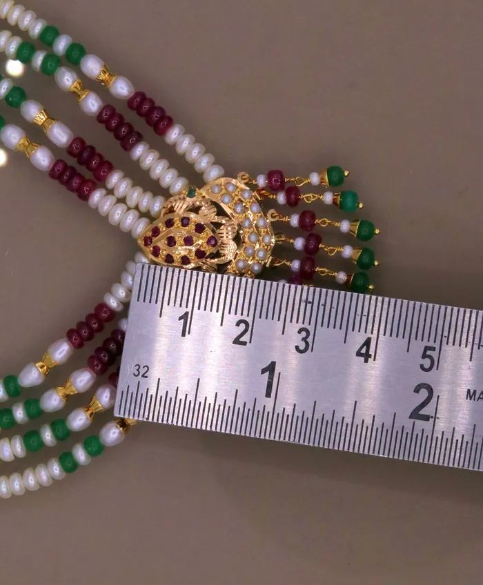 Necklaces TRIBAL ORNAMENTS Handmade genuine 22kt yellow gold handmade gorgeous necklace set with fabulous color beads wedding tribal rajput punjabijewelry india