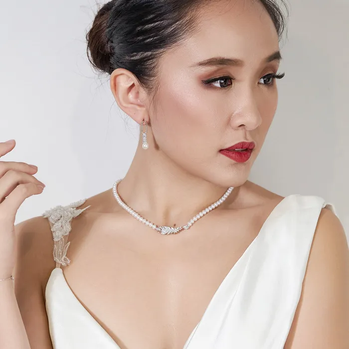 New Yorker Freshwater Pearl Earrings WE00158 Pearly Lustre Earrings