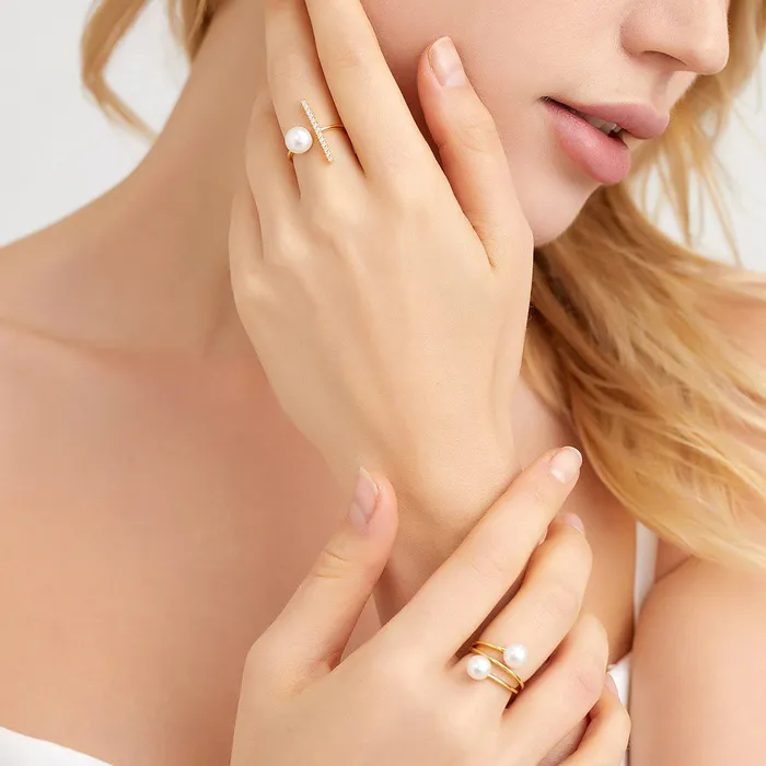 New Yorker Freshwater Pearl Ring WR00055 Pearly Lustre Rings