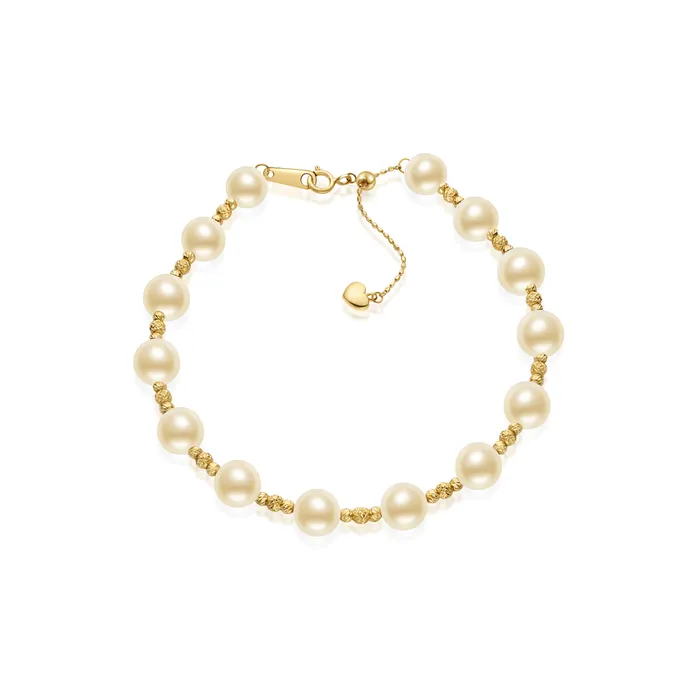 Pearly Lustre 18K Solid Gold Akoya Pearl Bracelet KB00045 Bracelets