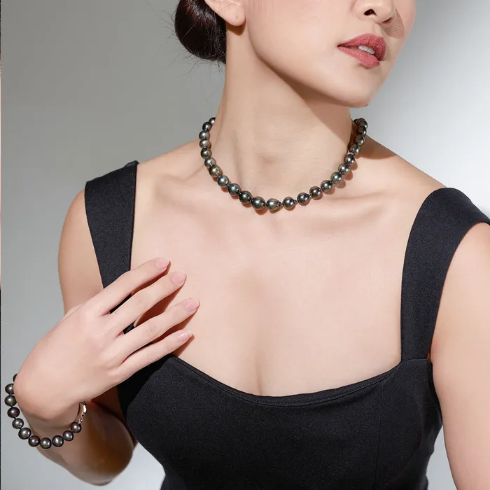 Pearly Lustre Bracelets Elegant Freshwater Black Pearl Bracelet WB00195