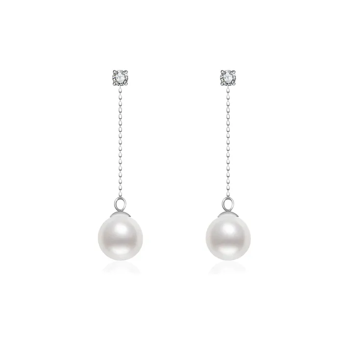 Pearly Lustre Earrings 18K Akoya Hanadama Pearl Earrings KE00086