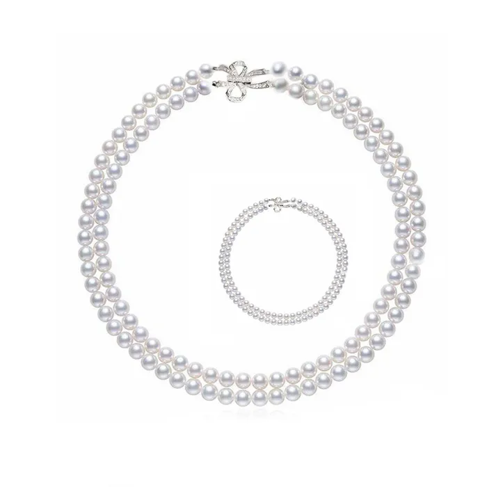 Pearly Lustre Earrings Elegant Freshwater Pearl Set WS00066