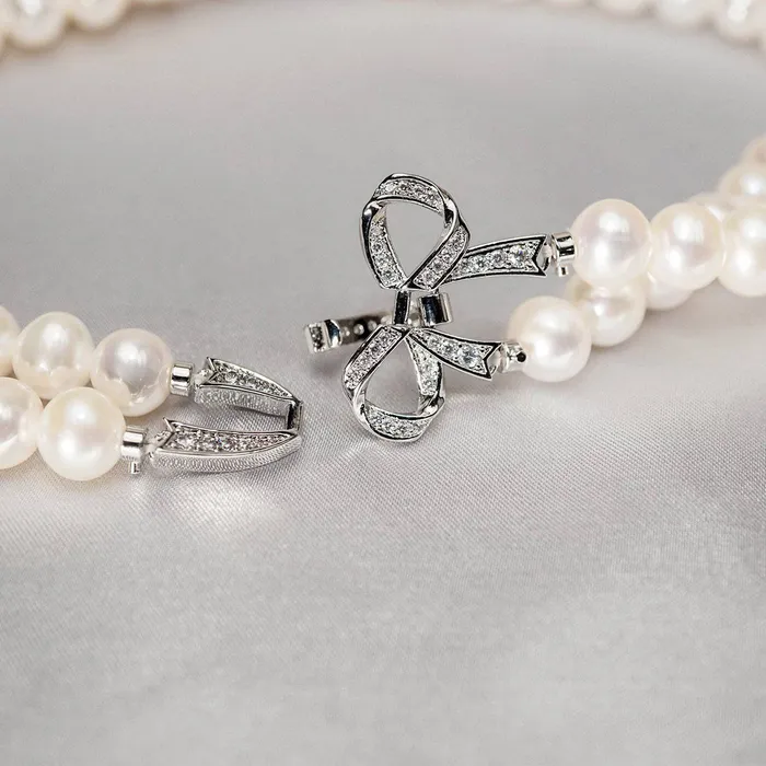 Pearly Lustre Earrings Elegant Freshwater Pearl Set WS00066