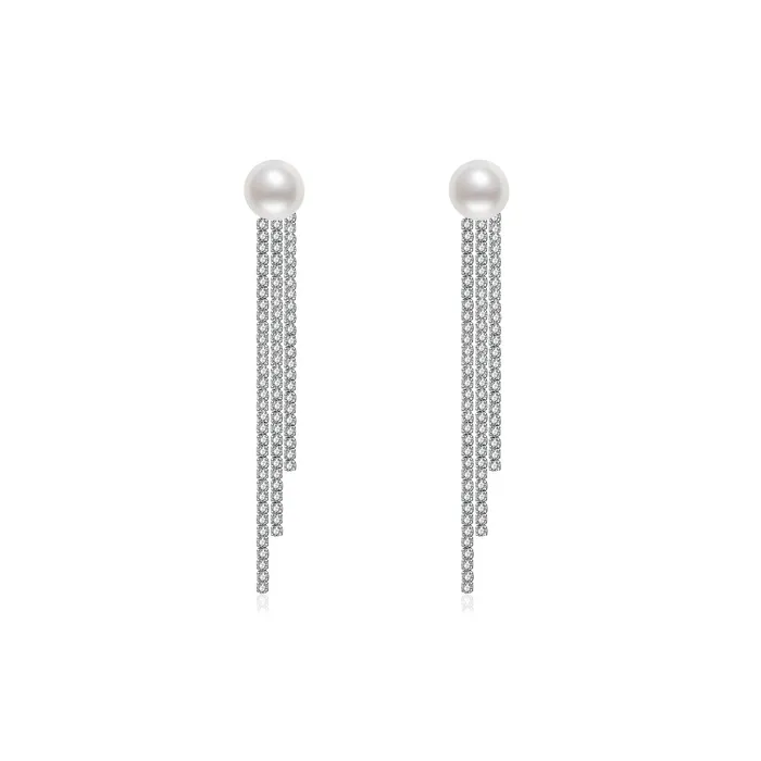 Pearly Lustre Earrings Top Grade Freshwater Pearl Earring WE00733 CELESTE