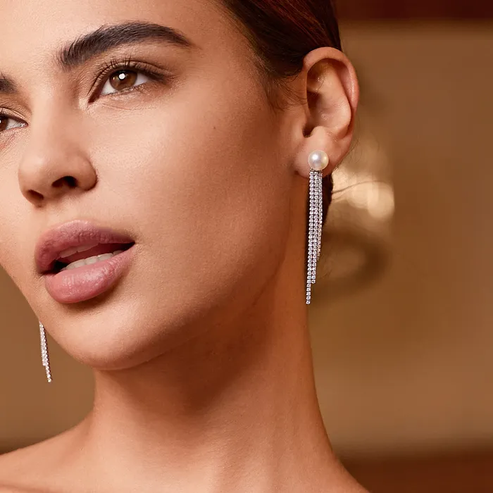 Pearly Lustre Earrings Top Grade Freshwater Pearl Earring WE00733 CELESTE