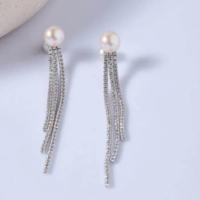Pearly Lustre Earrings Top Grade Freshwater Pearl Earring WE00733 CELESTE