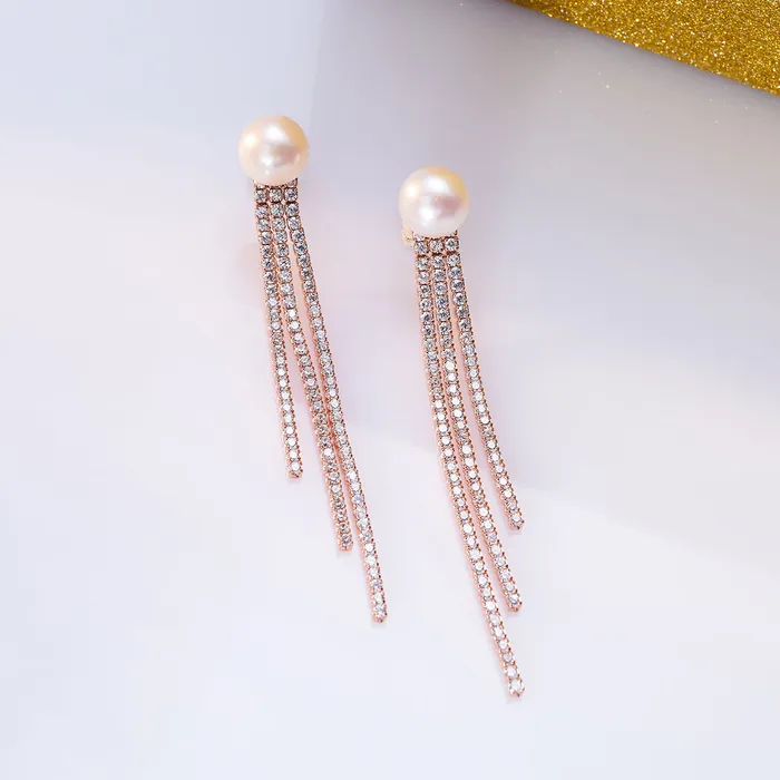 Pearly Lustre Earrings Top Grade Freshwater Pearl Earring WE00734 CELESTE