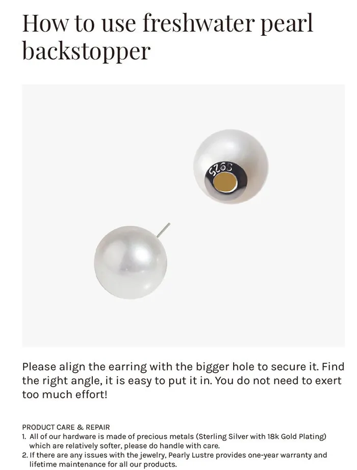 Pearly Lustre Earrings Top Grade Freshwater Pearl Set WS00126 X Collection