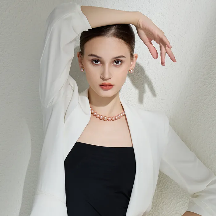 Pearly Lustre Elegant Pink Freshwater Pearl Necklace WN00195 Necklaces