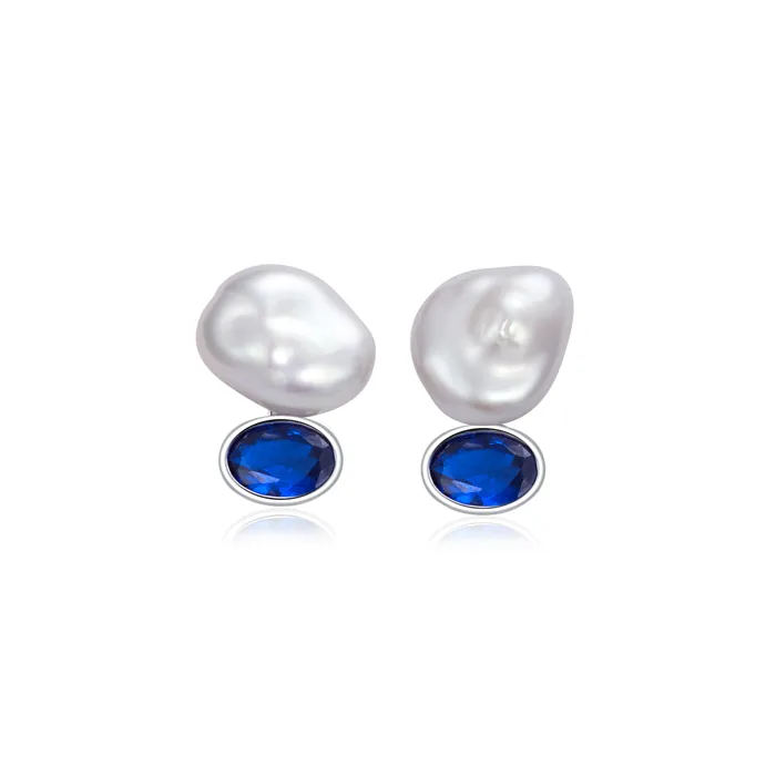 Pearly Lustre Keshi Freshwater Pearl Earrings WE00703 Earrings