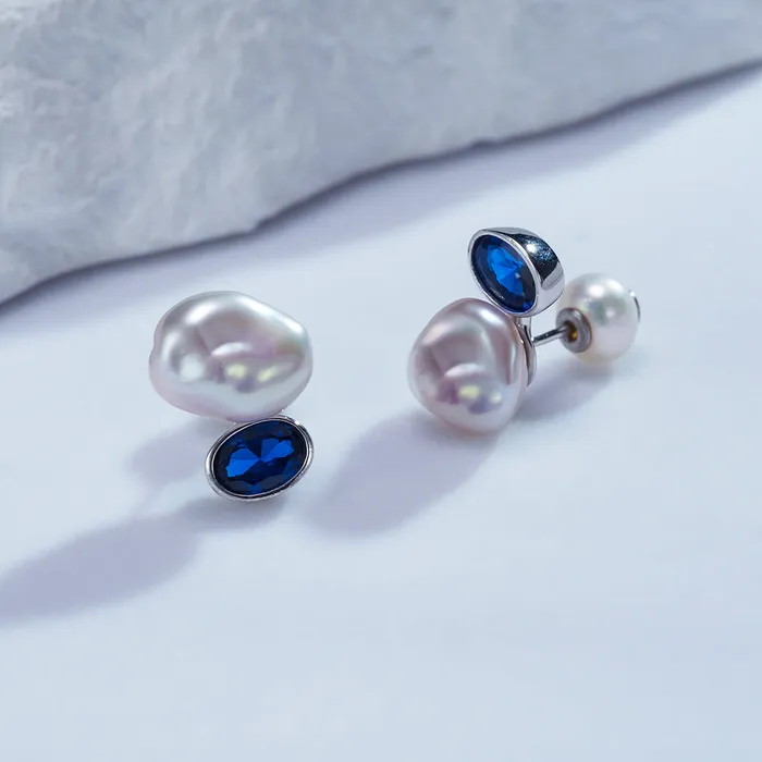 Pearly Lustre Keshi Freshwater Pearl Earrings WE00703 Earrings