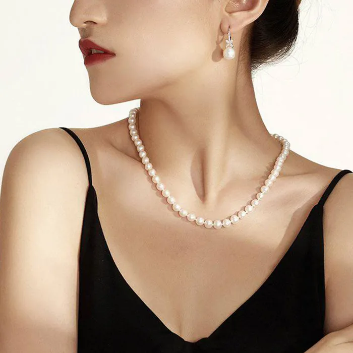 Pearly Lustre Necklaces Elegant Freshwater Pearl Necklace WN00222