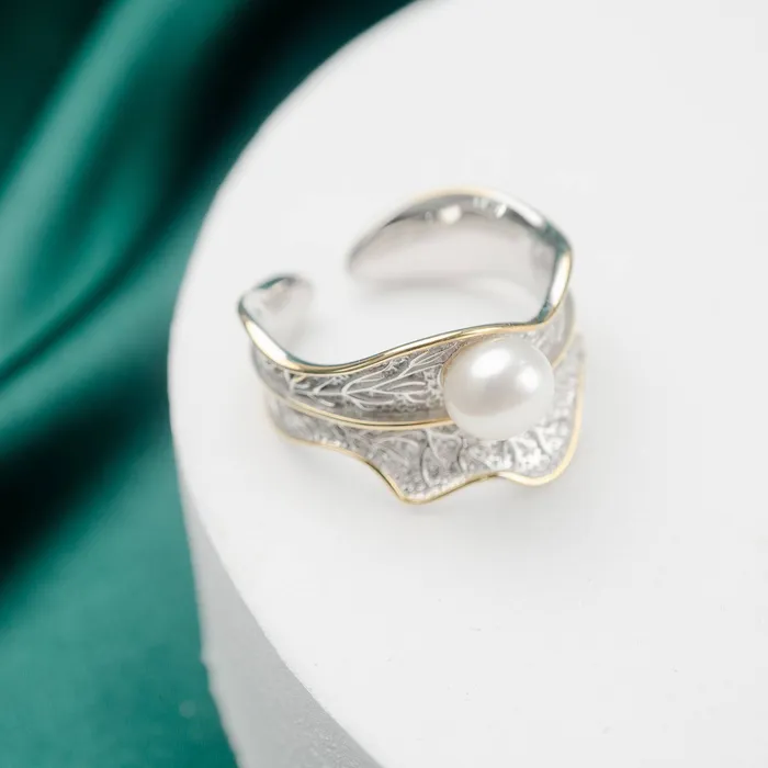 Pearly Lustre Rings Top Grade Freshwater Pearl Ring WR00068