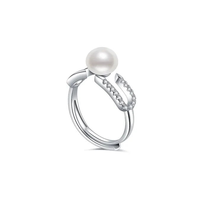 Pearly Lustre Rings Top Grade Freshwater Pearl Ring WR00216 CONNECT