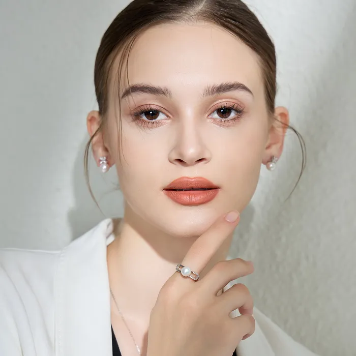 Pearly Lustre Rings Top Grade Freshwater Pearl Ring WR00216 CONNECT