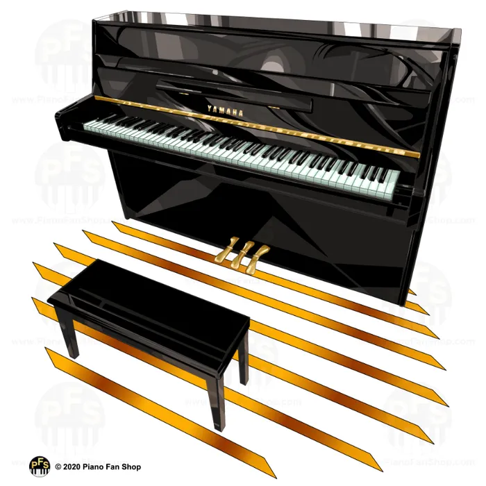 Piano Fan Shop Earrings Upright Piano TShirt