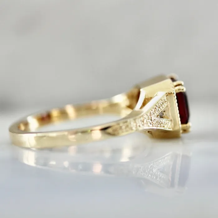 Poison Apple Asscher Cut Red Tourmaline Ring Mason Grace Rings