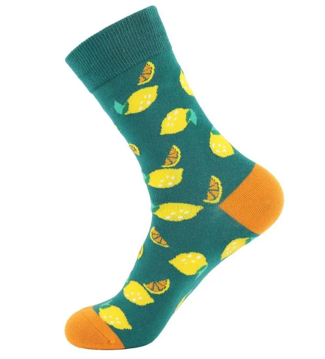 POLLY Earrings SF245 Teal Green Lemon Socks
