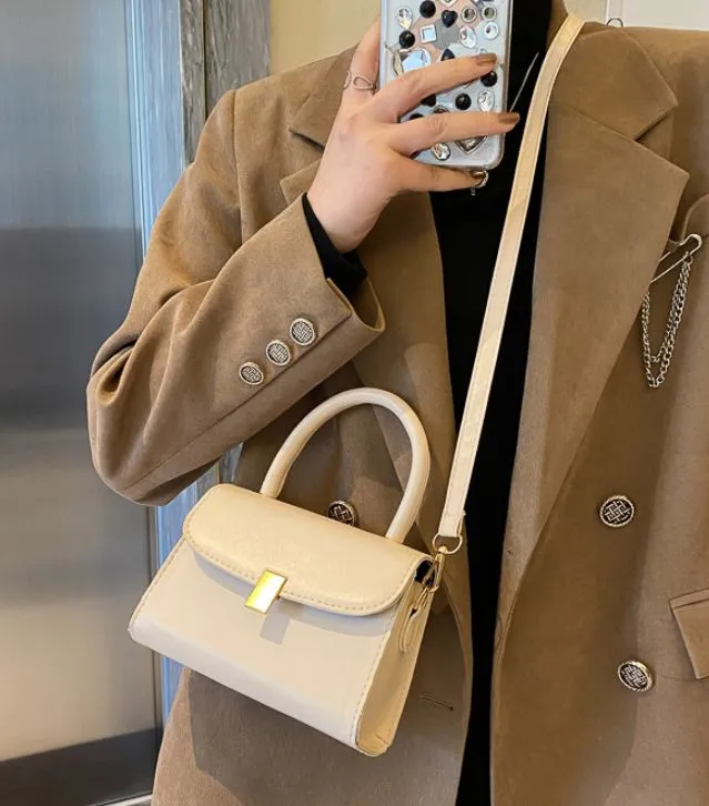 polly PB113 Beige Shoulder Bag Earrings