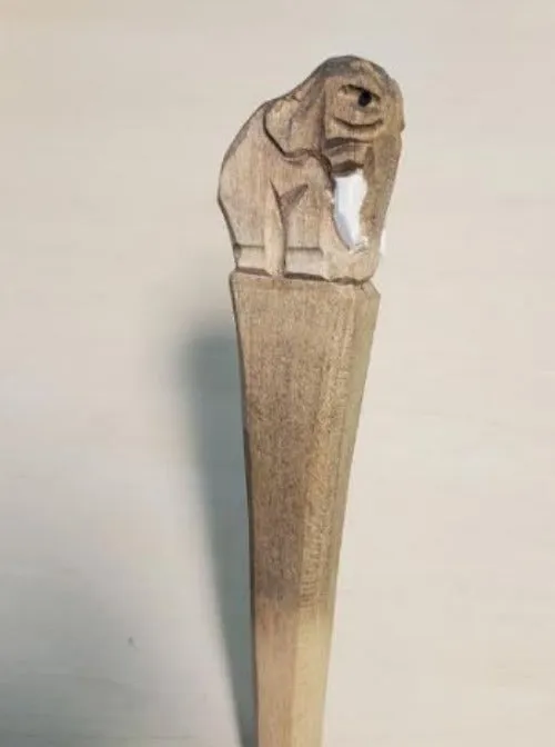 POLLY V93 Elephant Wood Pen Earrings