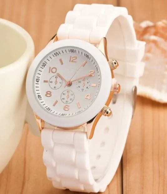 polly Watches W446 White Silicone Collection Quartz Watch
