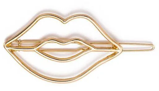 PreStyled Sets 01 H144 Gold Lips Hair Clip