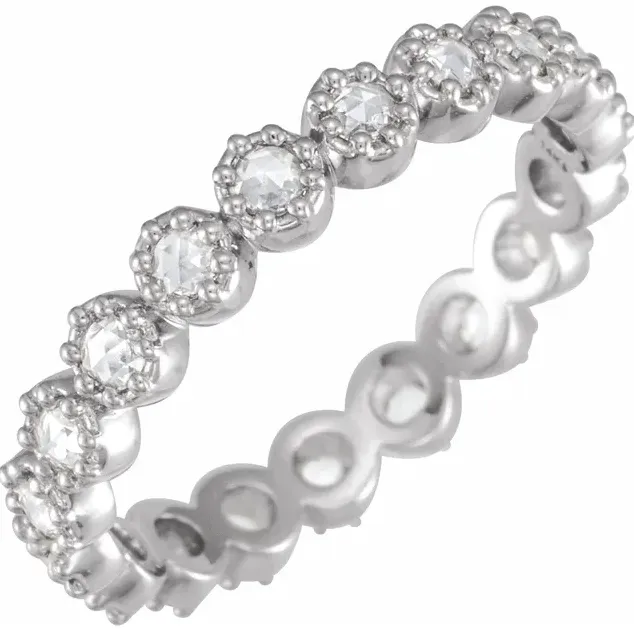 Prestine Diamond Full Eternity 12 CTW Band Fire Brilliance Rings
