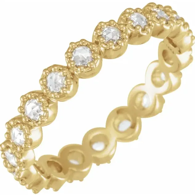 Prestine Diamond Full Eternity 12 CTW Band Fire Brilliance Rings