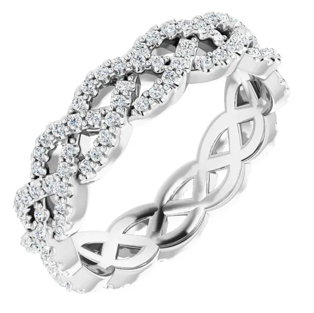 Prestine Moissanite or Diamond Full Eternity InfinityInspired Twisted Eternity Band Fire Brilliance Rings Prestine Moissanite or Diamond Full Eternity InfinityInspired Twisted Eternity Band Fire Brilliance Rings