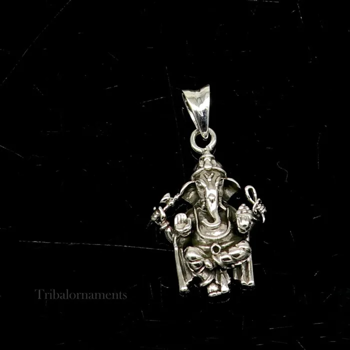 Pure 925 sterling silver handmade gorgeous Idol God Ganesha stylish pendant exclusive customized pendant unisex gifts jewelry ssp972 TRIBAL ORNAMENTS Necklaces Pure 925 sterling silver handmade gorgeous Idol God Ganesha stylish pendant exclusive customized pendant unisex gifts jewelry ssp972 TRIBAL ORNAMENTS Necklaces