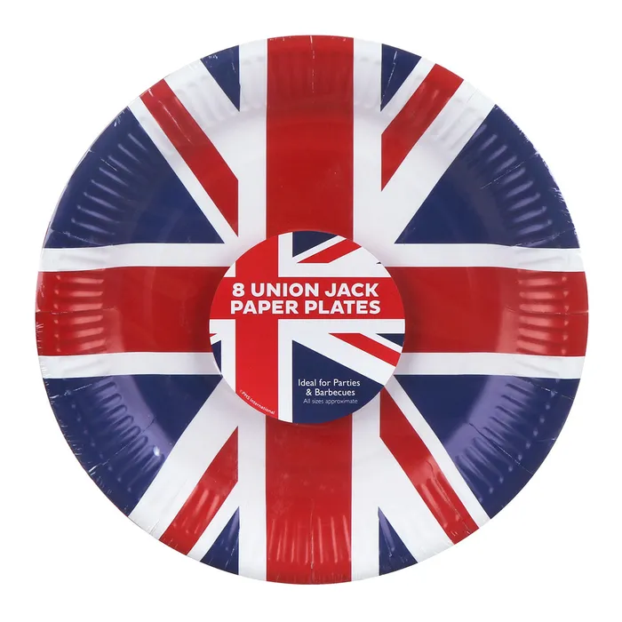 Ramsden International Earrings Union Jack 9 Paper Plate 8 pk