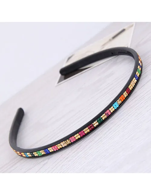 Rings 02 H188 Multi Gem Double Row Hair Band