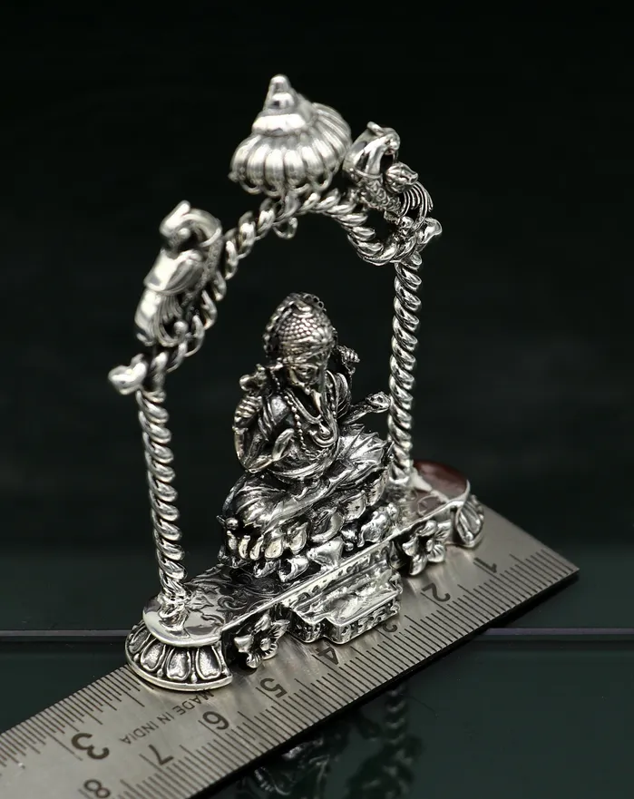 Rings 925 Sterling silver Idol lord Ganesha Pooja puja Articles Indian Silver Idols handcrafted Ganesh statue sculpture amazing gifting Art05 TRIBAL ORNAMENTS