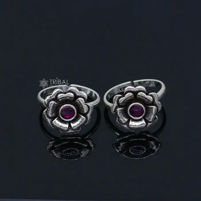 Rings 925 sterling silver womens toe rings tribal ethnic cultural jewelry from india ntr112 TRIBAL ORNAMENTS Rings 925 sterling silver womens toe rings tribal ethnic cultural jewelry from india ntr112 TRIBAL ORNAMENTS