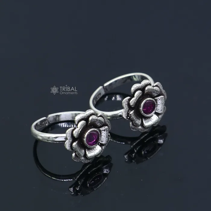 Rings 925 sterling silver womens toe rings tribal ethnic cultural jewelry from india ntr112 TRIBAL ORNAMENTS Rings 925 sterling silver womens toe rings tribal ethnic cultural jewelry from india ntr112 TRIBAL ORNAMENTS