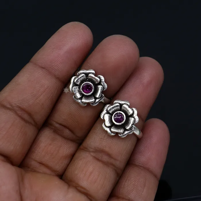 Rings 925 sterling silver womens toe rings tribal ethnic cultural jewelry from india ntr112 TRIBAL ORNAMENTS Rings 925 sterling silver womens toe rings tribal ethnic cultural jewelry from india ntr112 TRIBAL ORNAMENTS