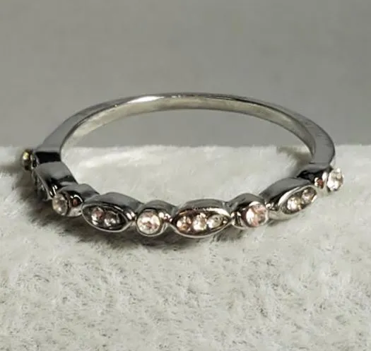 Rings alice R678 Silver Rhinestone Band Ring