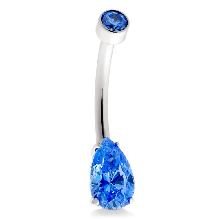 Rings Anatometal Pear Navel Curve Arctic Blue