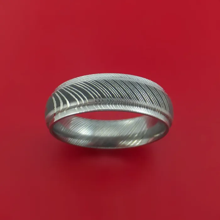Rings Damascus Steel Ring Wedding Band Two Tone Finish Genuine Craftsmanship Lashbrook Rings Damascus Steel Ring Wedding Band Two Tone Finish Genuine Craftsmanship Lashbrook